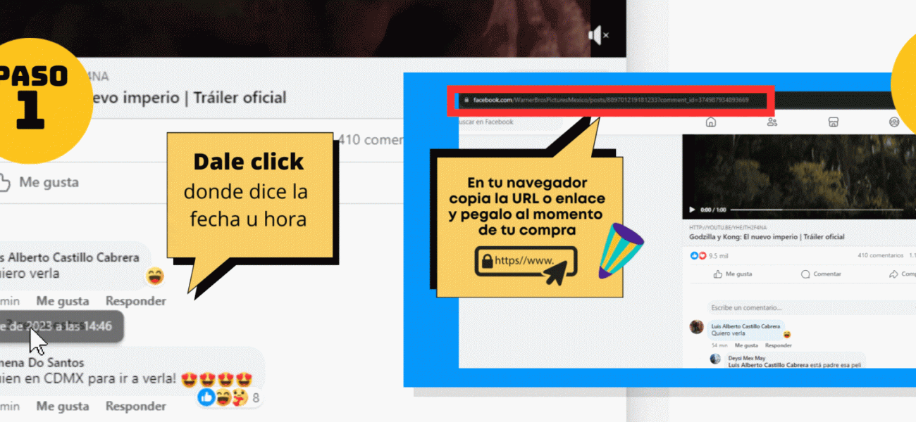 ¿Cómo sacar la url o link de un comentario de facebook?